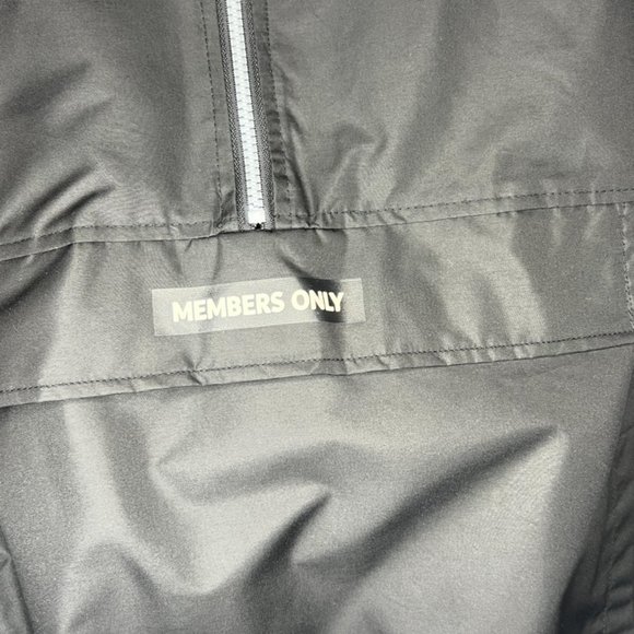 Men's Members Only Black Anorak Windbreaker Jacket with Hood Logo - M. - Picture 5 of 6